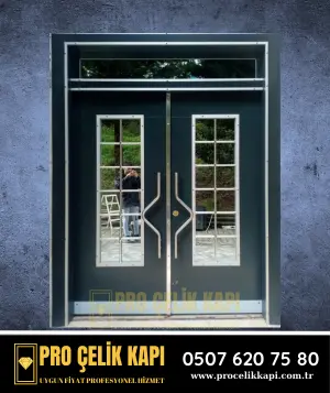 Bayraklı Bina Kapısı - Model 28