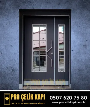 Bayraklı Bina Kapısı - Model 7