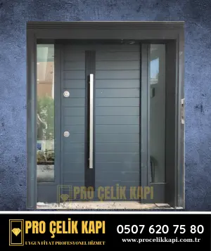 Bayraklı Bina Kapısı - Model 8